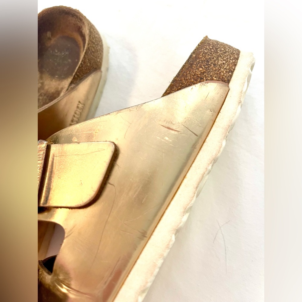 Birkenstock Rose Gold Double Strap Sandals - Picture 10 of 11
